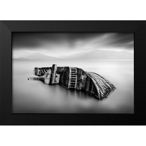Mediterranean Sky Iii Black Modern Wood Framed Art Print by Digalakis, George