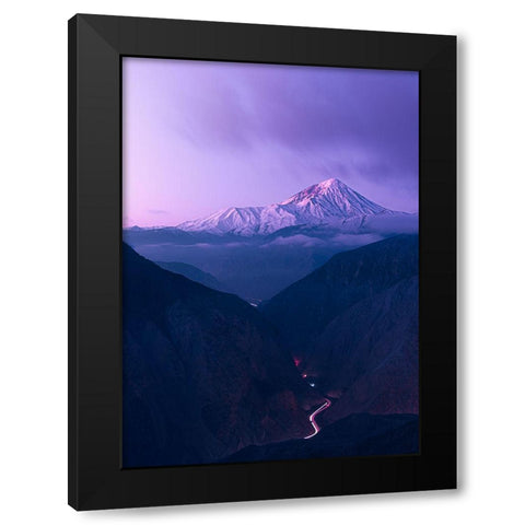 Leading To Mount Damavand Ce Black Modern Wood Framed Art Print with Double Matting by Behzad, Majid