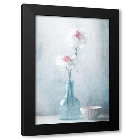 Friendship In Flowers Black Modern Wood Framed Art Print with Double Matting by Devos, Delphine