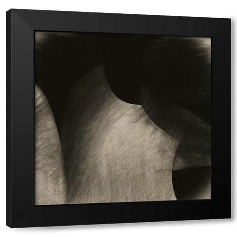Roccia Black Modern Wood Framed Art Print with Double Matting by Claes, Gilbert