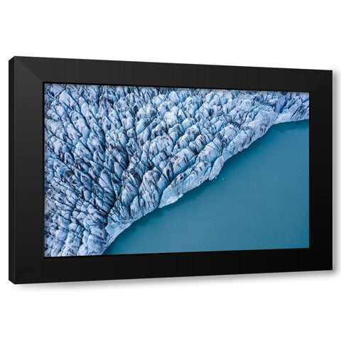 Flying Over Iceland Black Modern Wood Framed Art Print by Ruoppolo, Luigi