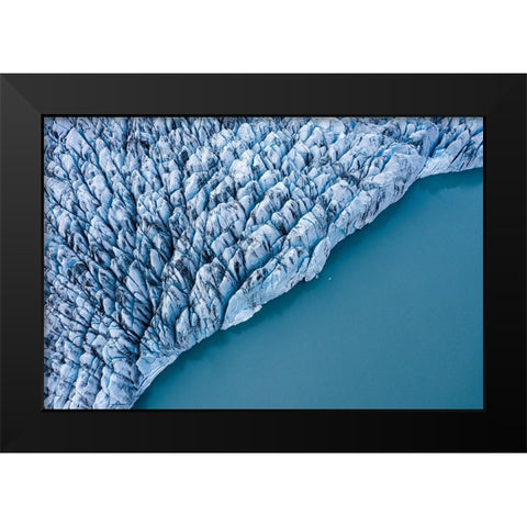 Flying Over Iceland Black Modern Wood Framed Art Print by Ruoppolo, Luigi