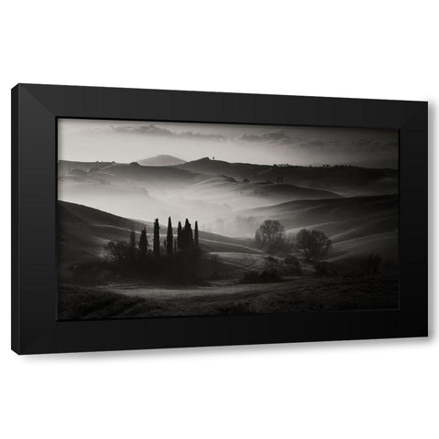In The Morning Black Modern Wood Framed Art Print with Double Matting by Massetti, Fabrizio