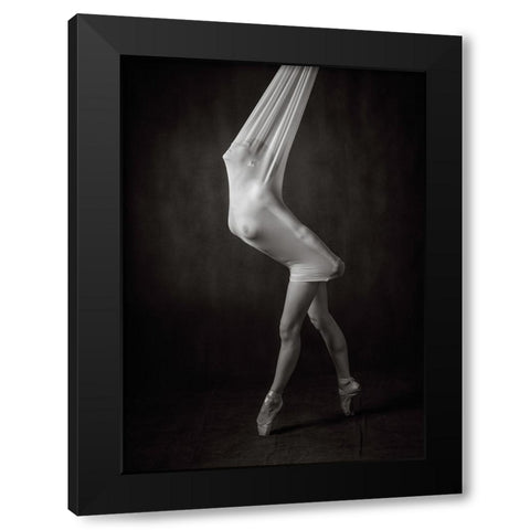 Trapped Black Modern Wood Framed Art Print with Double Matting by Catchlight Studio