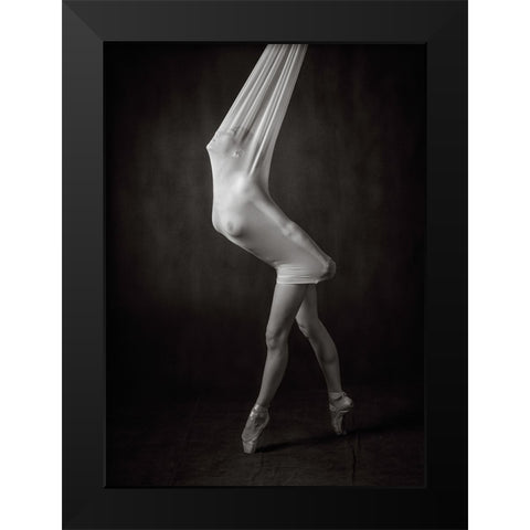 Trapped Black Modern Wood Framed Art Print by Catchlight Studio