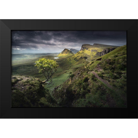 Quiraing Black Modern Wood Framed Art Print by Nienartowicz, Karol