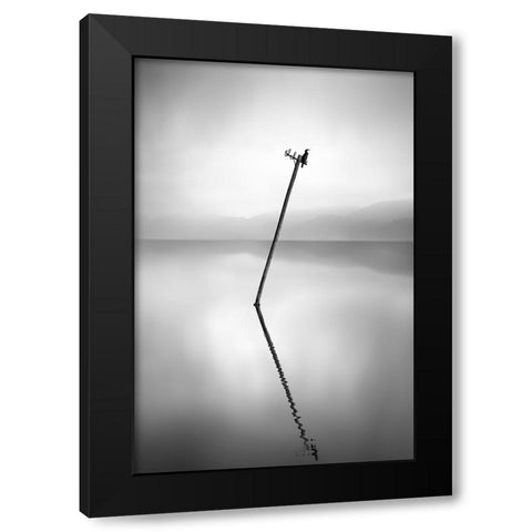 Waiting For The Sun Black Modern Wood Framed Art Print by Digalakis, George