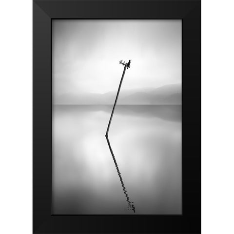 Waiting For The Sun Black Modern Wood Framed Art Print by Digalakis, George