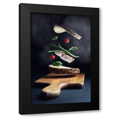 Untitled Black Modern Wood Framed Art Print with Double Matting by Karagyozova, Elena