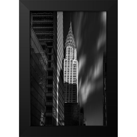 Crysler Building Black Modern Wood Framed Art Print by Lima Ranieri, Ibere