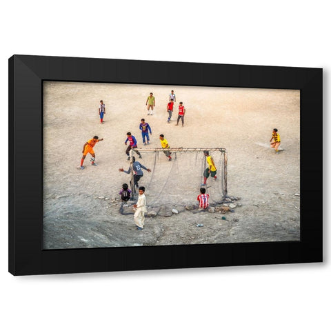 Champions League II Black Modern Wood Framed Art Print with Double Matting by Jamshidian, Hamid