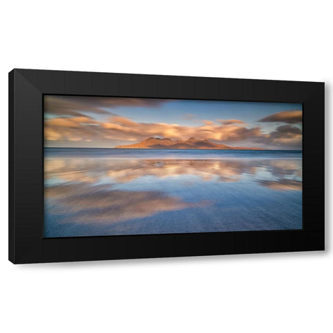 The Golden Island Black Modern Wood Framed Art Print with Double Matting by Ruoppolo, Luigi