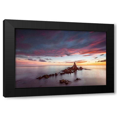 Peace Black Modern Wood Framed Art Print by Jose Guillen, Manuel