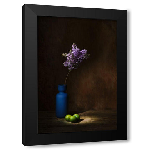 Springtime Black Modern Wood Framed Art Print by Dingemans, Saskia
