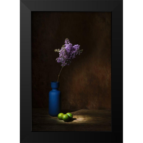 Springtime Black Modern Wood Framed Art Print by Dingemans, Saskia