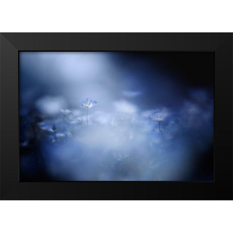 Gentle Light Black Modern Wood Framed Art Print by Suzuki, Takashi