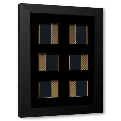 Golden Sun Protection Black Modern Wood Framed Art Print by Endermann, Rolf