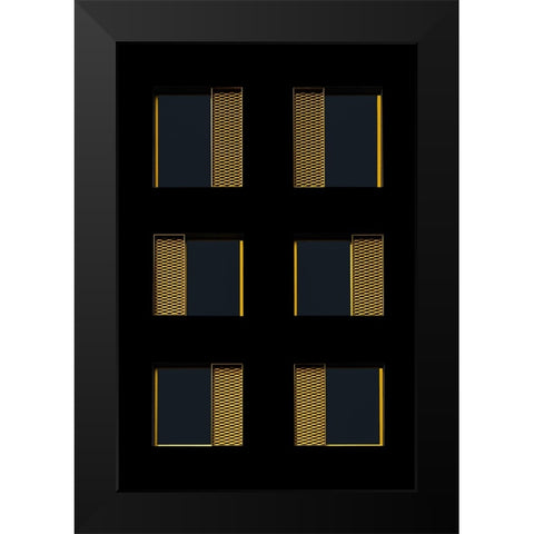 Golden Sun Protection Black Modern Wood Framed Art Print by Endermann, Rolf