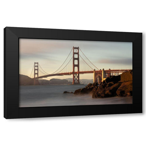 Golden Gate Bridge Black Modern Wood Framed Art Print with Double Matting by Langager, Ron