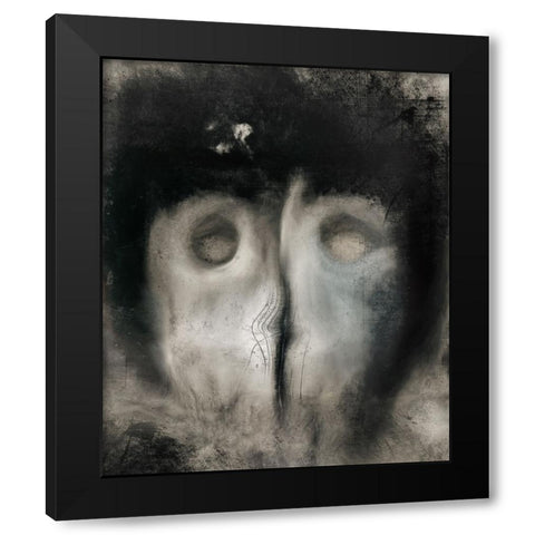 Covid Mask Black Modern Wood Framed Art Print by Claes, Gilbert