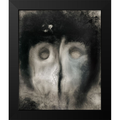Covid Mask Black Modern Wood Framed Art Print by Claes, Gilbert