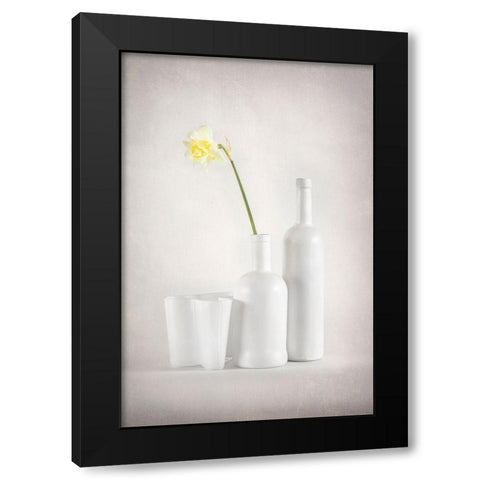 Whitebloom Black Modern Wood Framed Art Print by Hatch, Richie