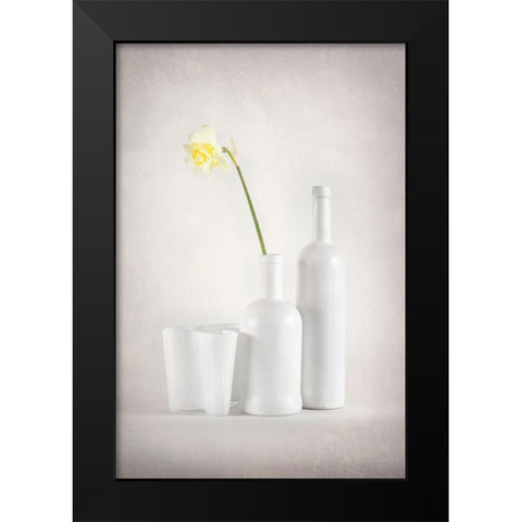 Whitebloom Black Modern Wood Framed Art Print by Hatch, Richie
