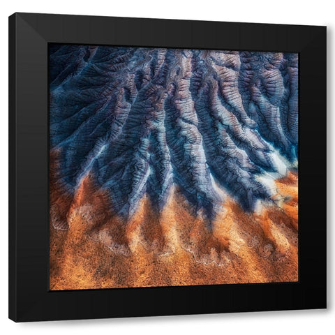 Qpleated Skirtq Black Modern Wood Framed Art Print with Double Matting by Xu, Mei