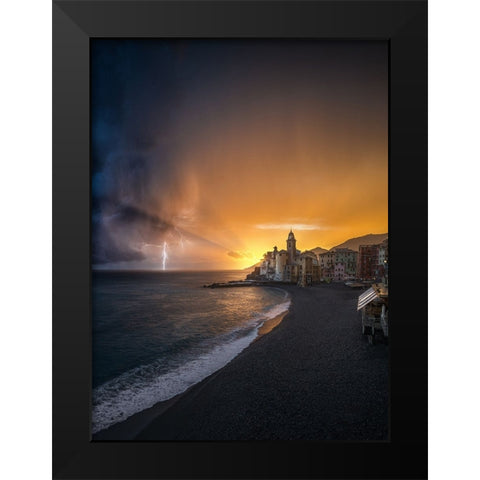 Between Peace And Storm Black Modern Wood Framed Art Print by Zappia, Andrea