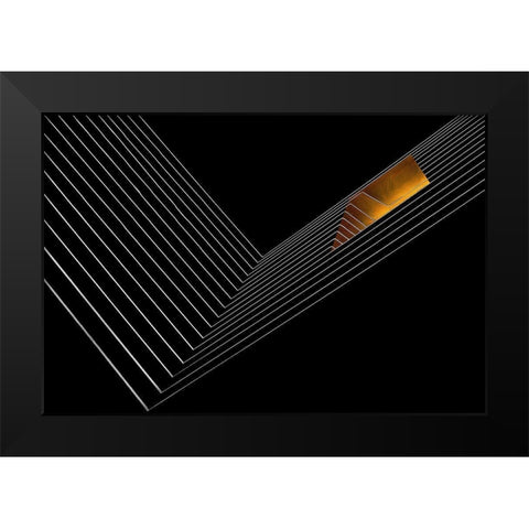 The Window And The Mirror Black Modern Wood Framed Art Print by Claes, Gilbert