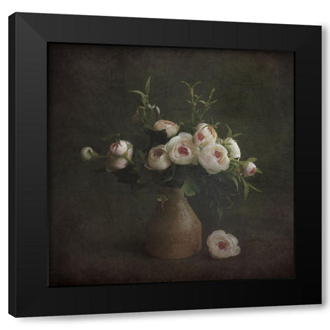 Rusty Black Modern Wood Framed Art Print by Kiral, Cicek