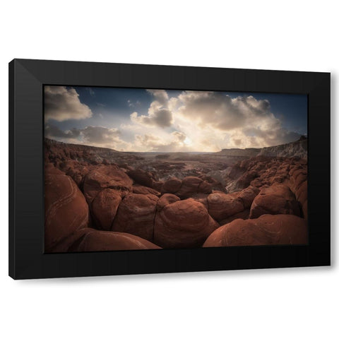 Paria Rimrocks Black Modern Wood Framed Art Print by F. Turienzo, Carlos