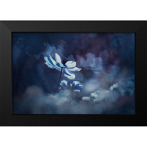 Juste Une Tite Chanson Damour Black Modern Wood Framed Art Print by Bravin, Fabien