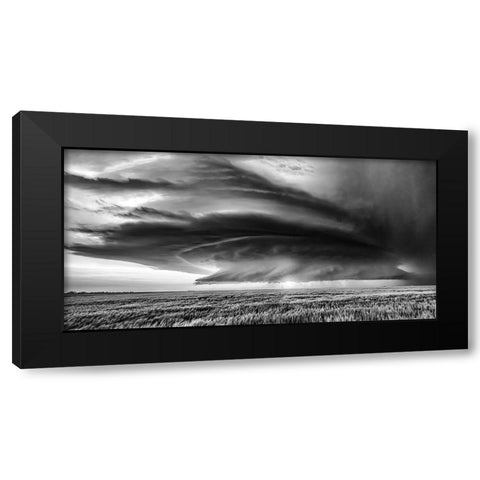 Kansas Black Modern Wood Framed Art Print by Darby, Rob