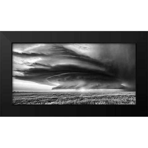 Kansas Black Modern Wood Framed Art Print by Darby, Rob