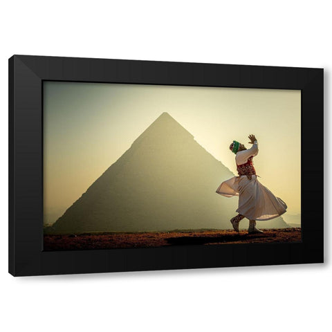 The Prayer Of Light Black Modern Wood Framed Art Print by Khataw, Ali