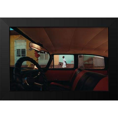 Window Black Modern Wood Framed Art Print by Al-Nasser, Nasser