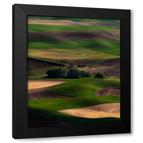 Rolling Dreams Black Modern Wood Framed Art Print with Double Matting by Langager, Ron