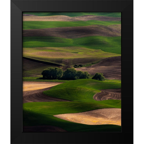 Rolling Dreams Black Modern Wood Framed Art Print by Langager, Ron