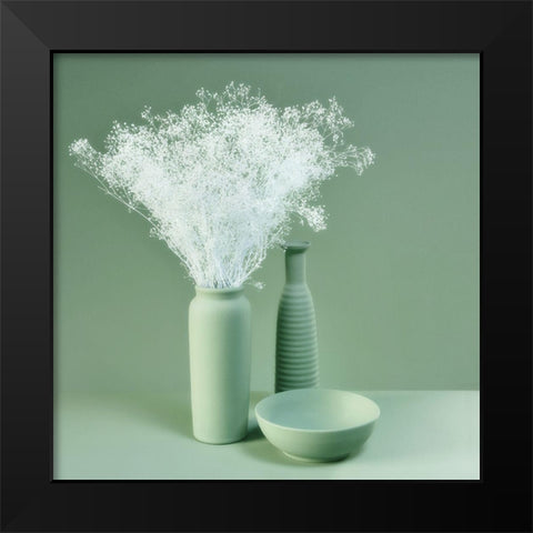 Pure Black Modern Wood Framed Art Print by Westum, Heidi