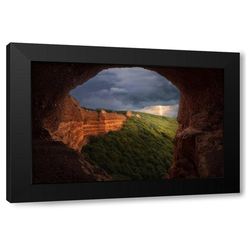Las Macdulas-El Bierzo Black Modern Wood Framed Art Print with Double Matting by Rodriguez, Jaime