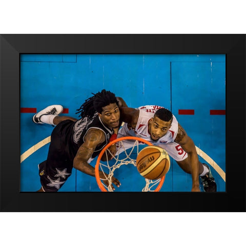 In! Black Modern Wood Framed Art Print by D. Pop, Ovi