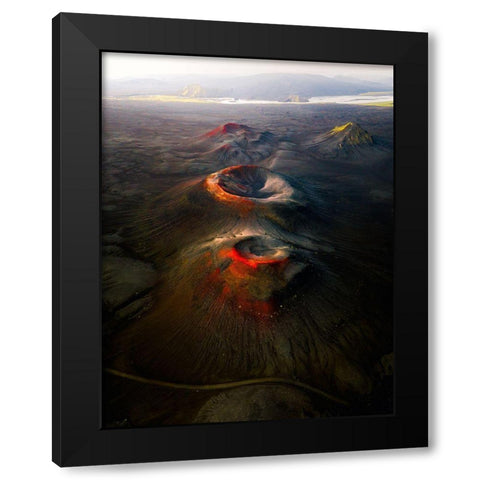 Aliens Planet Black Modern Wood Framed Art Print with Double Matting by Naing Wynn, Ye