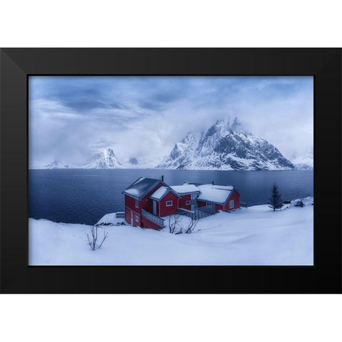Winter Fairyland Black Modern Wood Framed Art Print by Xu, Mei