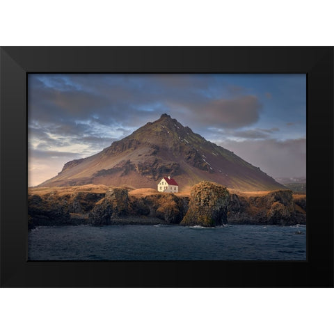 Arnarstapi Black Modern Wood Framed Art Print by Cremades, Carlos