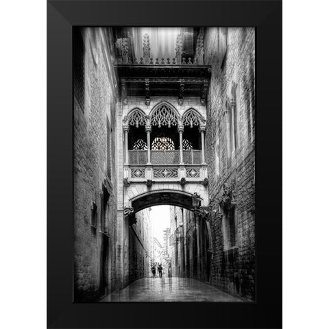 Bishopaas Bridge (Barcelona Series) Black Modern Wood Framed Art Print by Punyet Miro, Carles