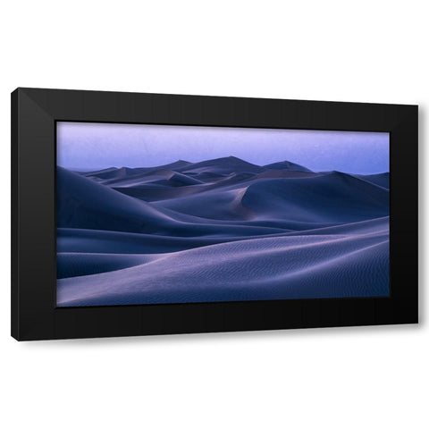 Nightfall Blues Black Modern Wood Framed Art Print by Macua, Gerald