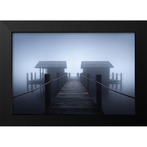 Alone In The Fog Black Modern Wood Framed Art Print by Zappia, Andrea