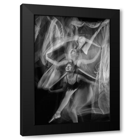 Pure Joy Black Modern Wood Framed Art Print with Double Matting by Holmstrom, Katarina
