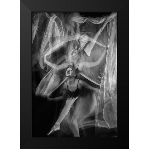 Pure Joy Black Modern Wood Framed Art Print by Holmstrom, Katarina